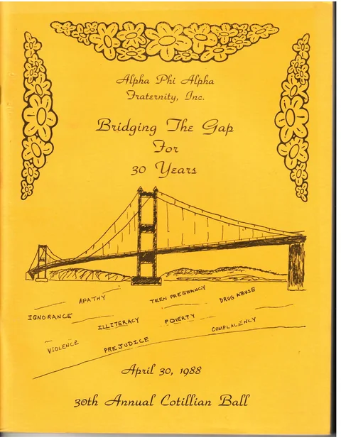 The cover of the chapter's 1988 Cotillion Ball programme.