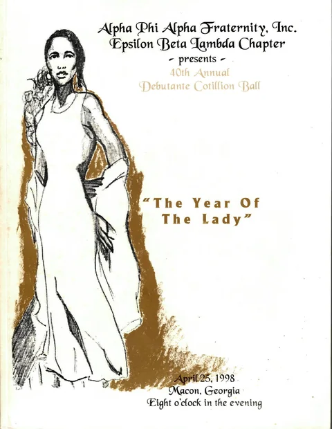 The cover of the chapter's 1998 Cotillion Ball programme.