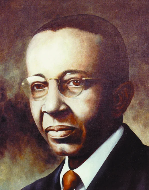 Painted portrait of Jewel Henry Arthur Callis, a founder of Alpha Phi Alpha Fraternity, Inc.