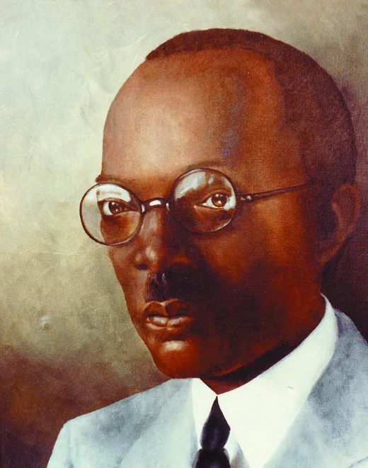 Painted portrait of Jewel Charles Henry Chapman, a founder of Alpha Phi Alpha Fraternity, Inc.
