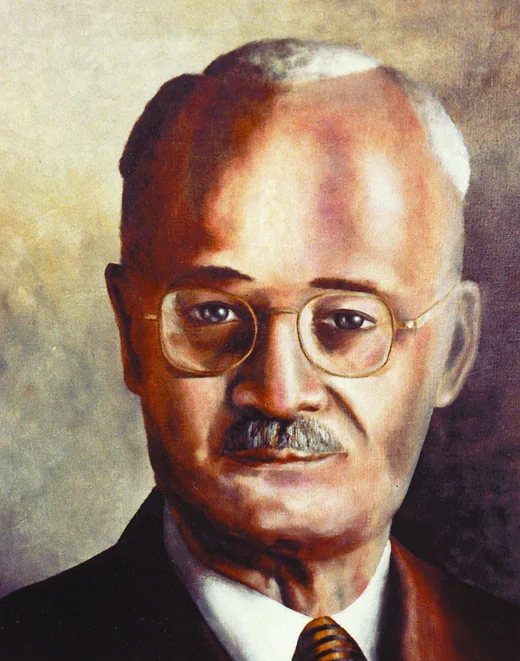 Painted portrait of Jewel Nathaniel Allison Murray, a founder of Alpha Phi Alpha Fraternity, Inc.